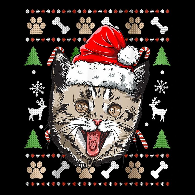 Hässlicher Weihnachtspullover Niedliche Katze Glückliche Geschenkidee