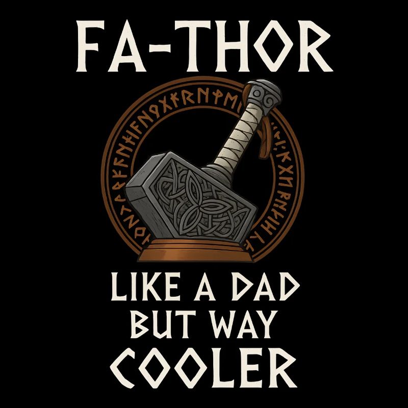 Conception du marteau du père viking Fa-Thor