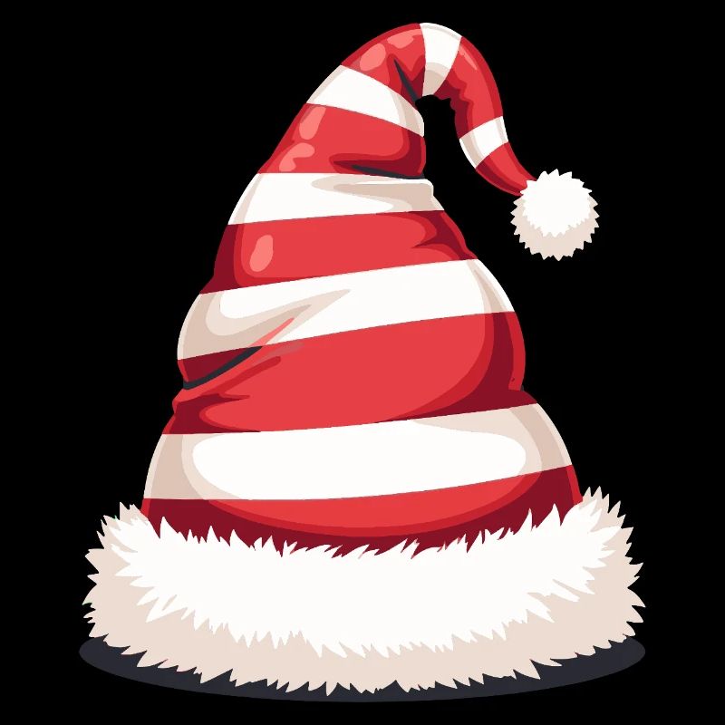 Candy Stripe Santa Hat