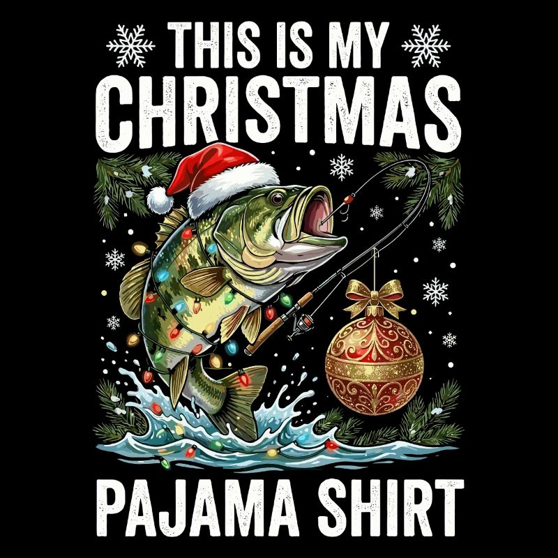 Chemise de pyjama poisson de Noël