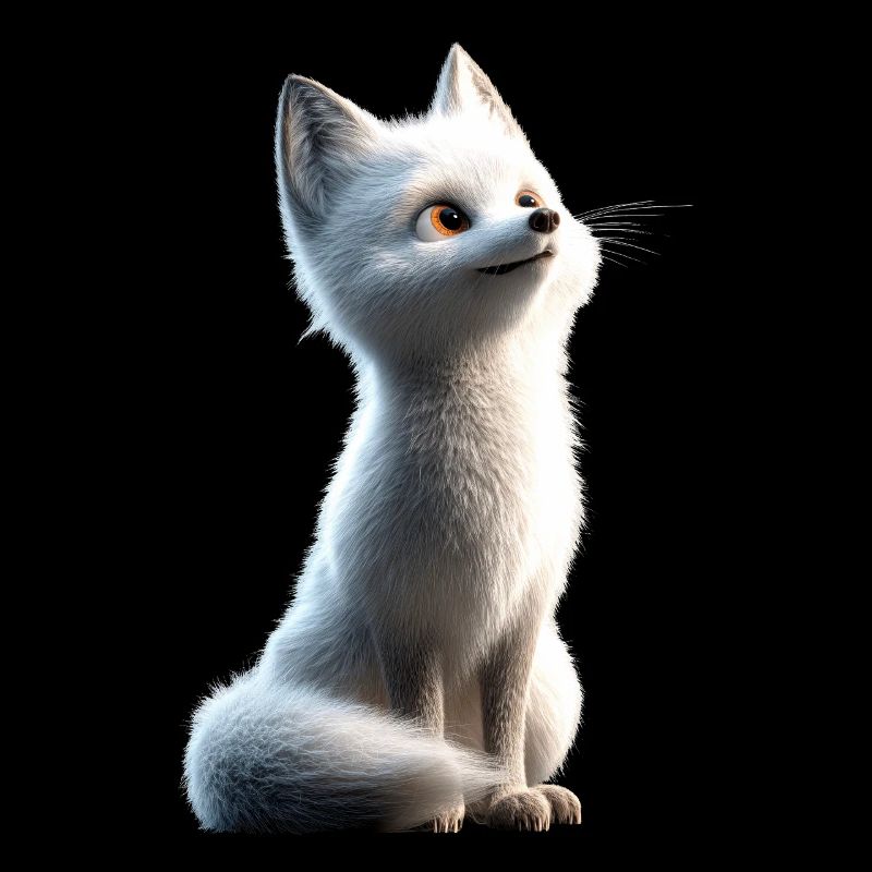Polarfuchs Schneefuchs Eisfuchs Süßer Weißer Fuchs