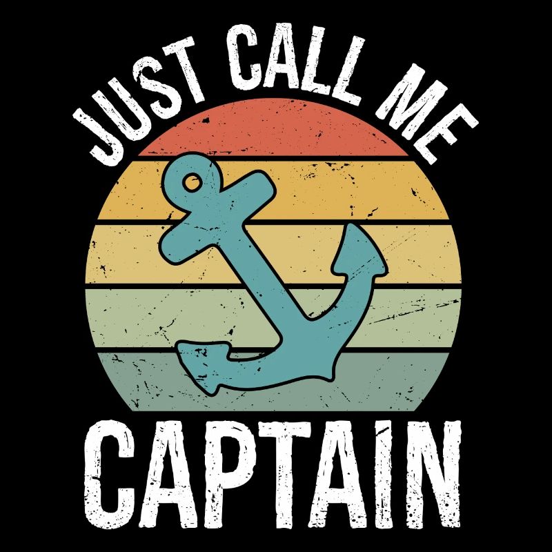 Bateau rétro vintage appelez-moi simplement capitaine