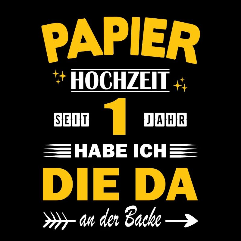 1. Hochzeitstag Ehemann 1 Jahr Ehe Papierhochzeit