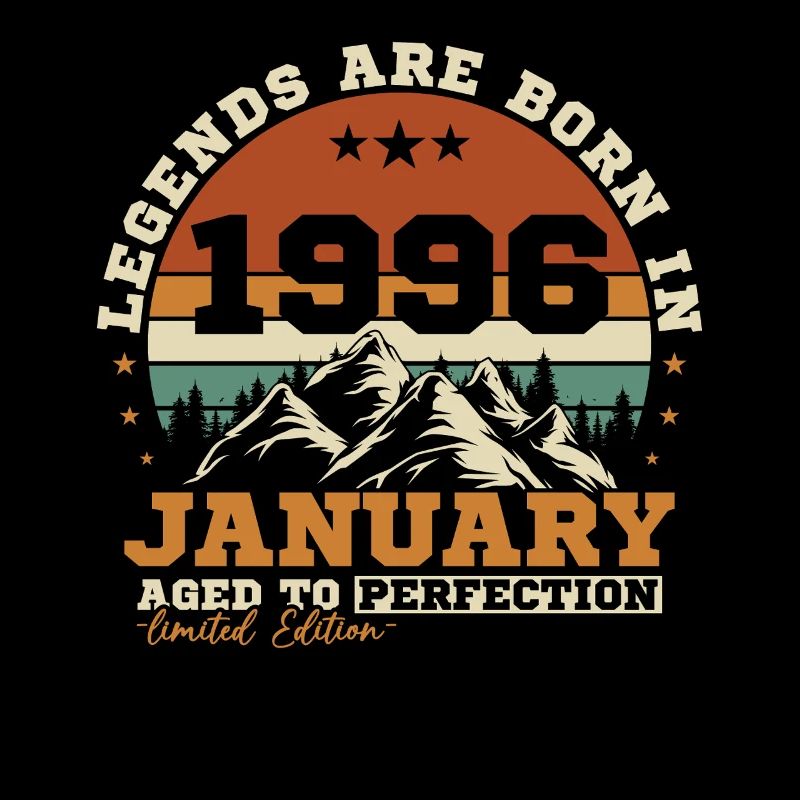 Januar 1996 Vintage-Retro-Geburtstagsgeschenk