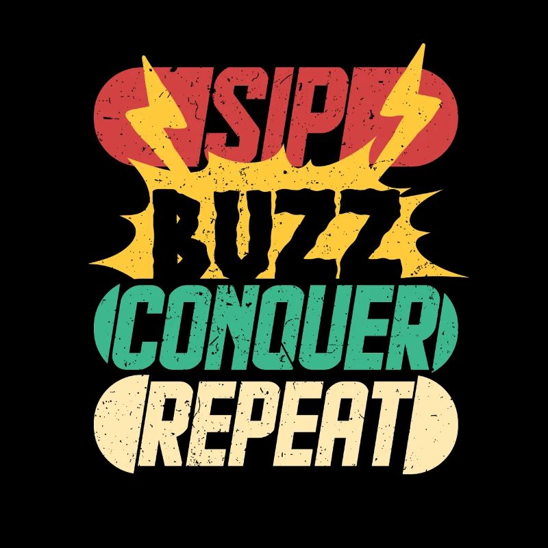 Energy Drink Sip Buzz Conquer