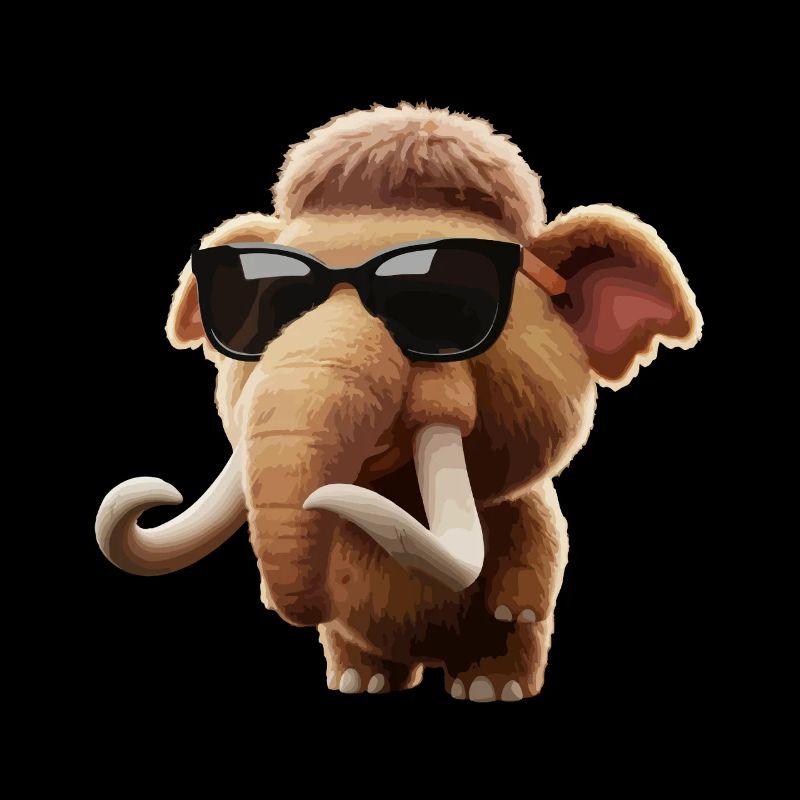 Sunglasses Mammoth Cartoon