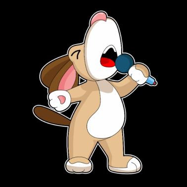 Cane Cantore Microfono Canto