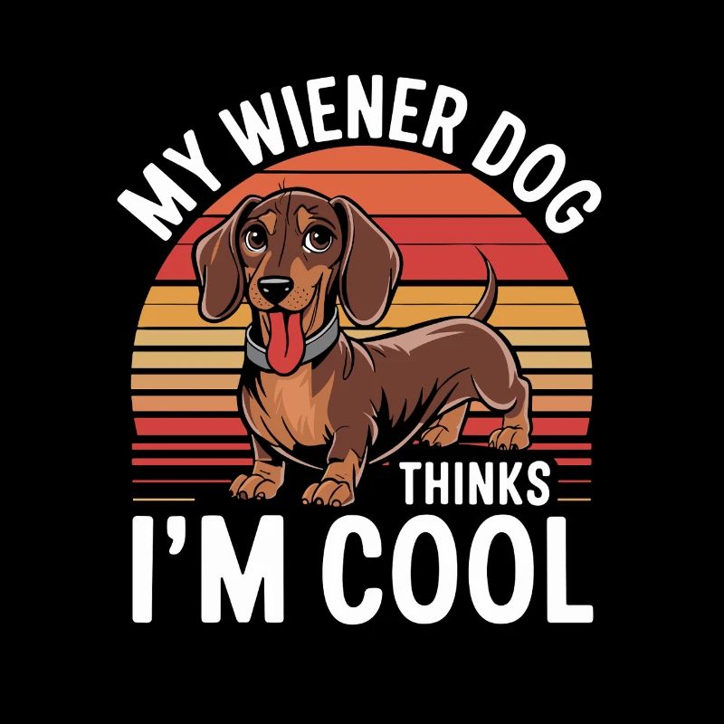 Mon chien saucissène pense en teckel cool et drôle