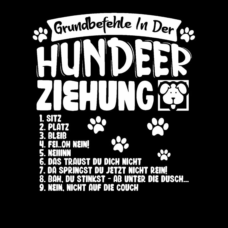 Commandes de base du motif du chien dressé