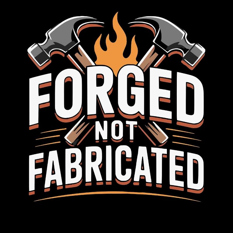 Forged Not Fabricated Blacksmith Saying