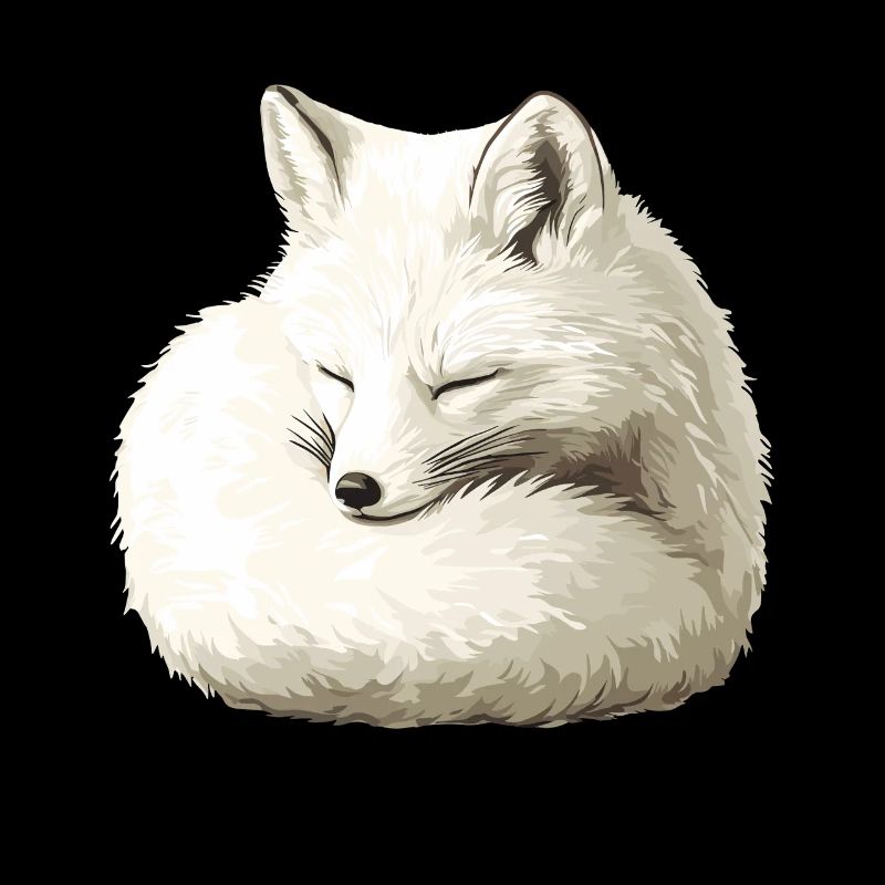 Sleeping Winter Fox