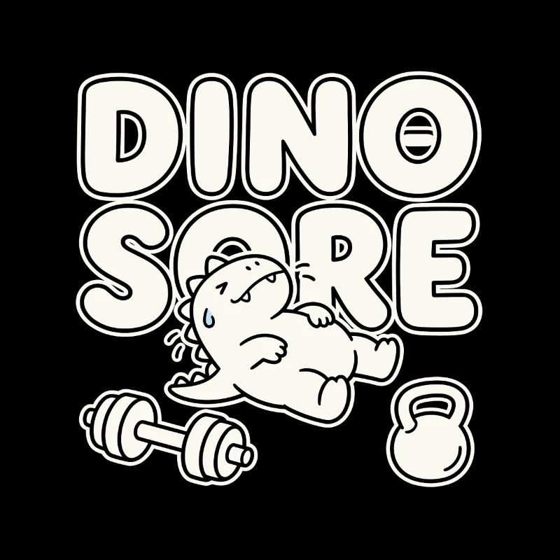 Dino Sore Funny Gym Workout Pun
