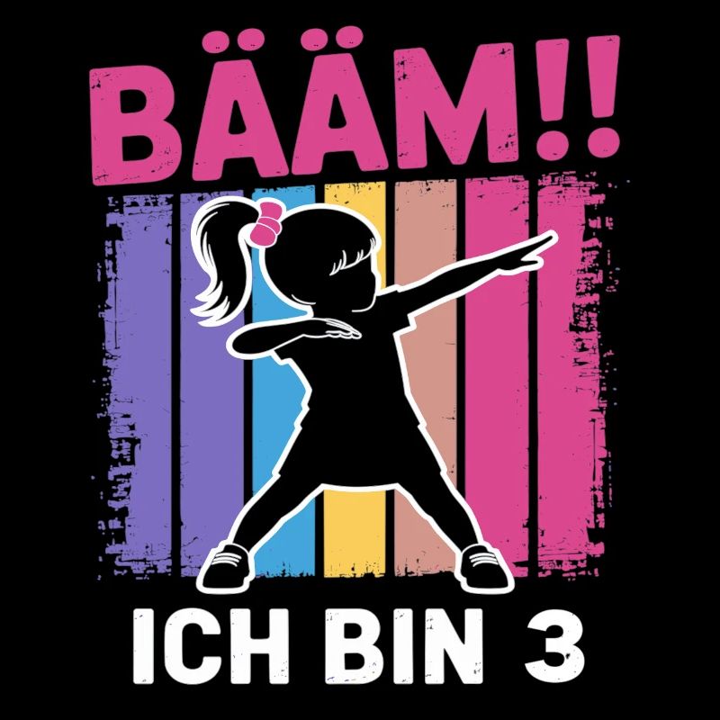 Bääm Ich bin 3 Dabbing Mädchen 3. Geburtstag