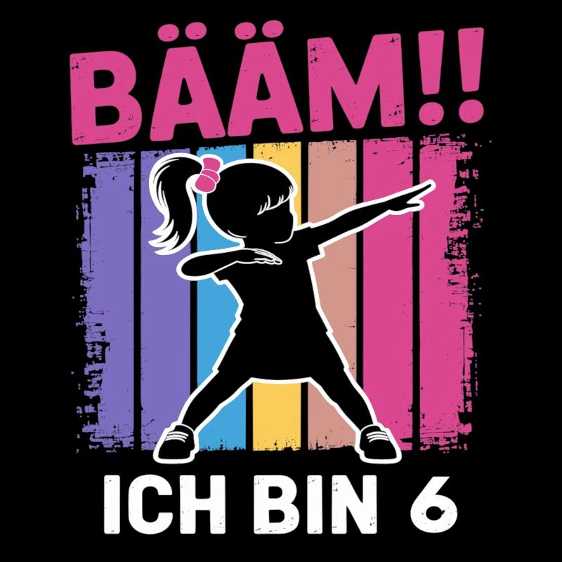 Bääm Ich bin 6 Dabbing Mädchen 6. Geburtstag