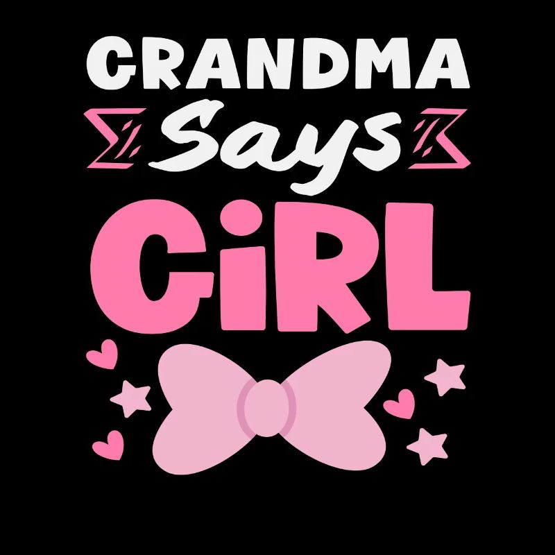 Großmutter Oma Sagt Mädchen Gender Reveal
