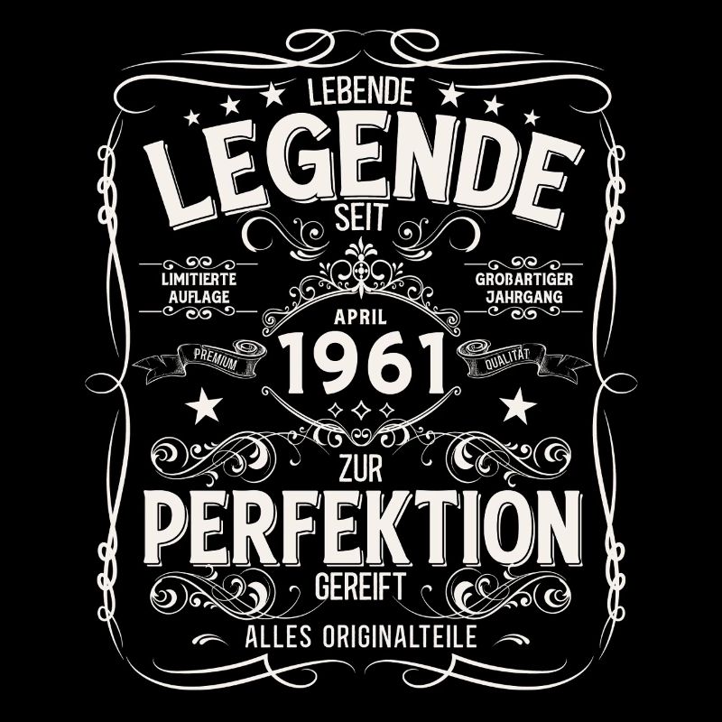 65. Geburtstag Geschenk Mann Legende April 1961