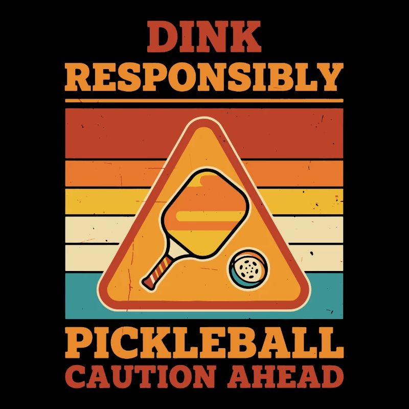 Pickleball Dink Responsibly Caution Ahead Funny