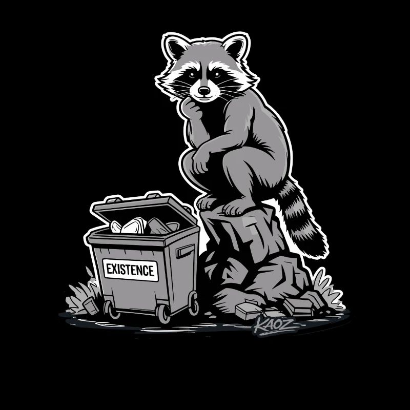 Existenz Waschbärmüllcontainer