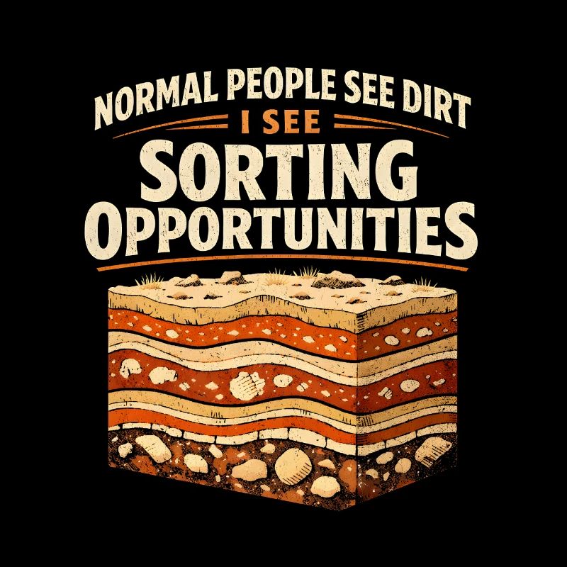 Dirt? No, sorting chance | Geology Humor