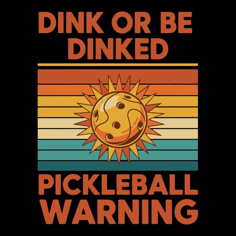 Pickleball-lustiger Spieler Dink Oder Werde Dinked