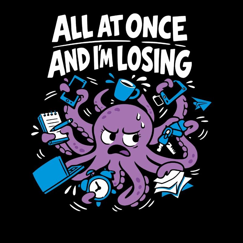 Funny Octopus Overstimulated