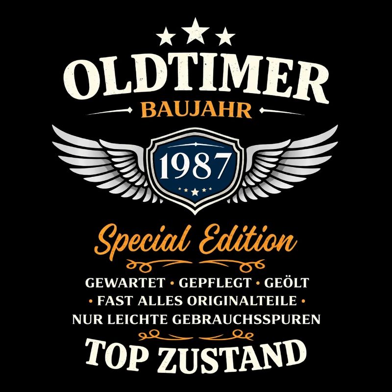 39. Geburtstag Geschenk Mann Oldtimer Vintage 1987