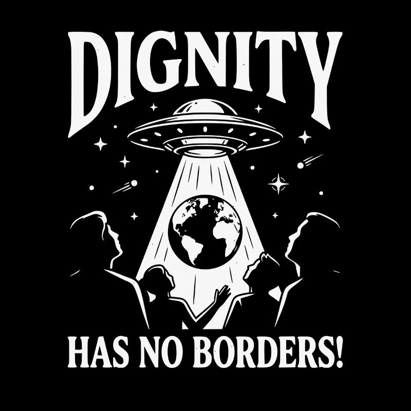 Human Rights Retro Dignity Has No Border Statement