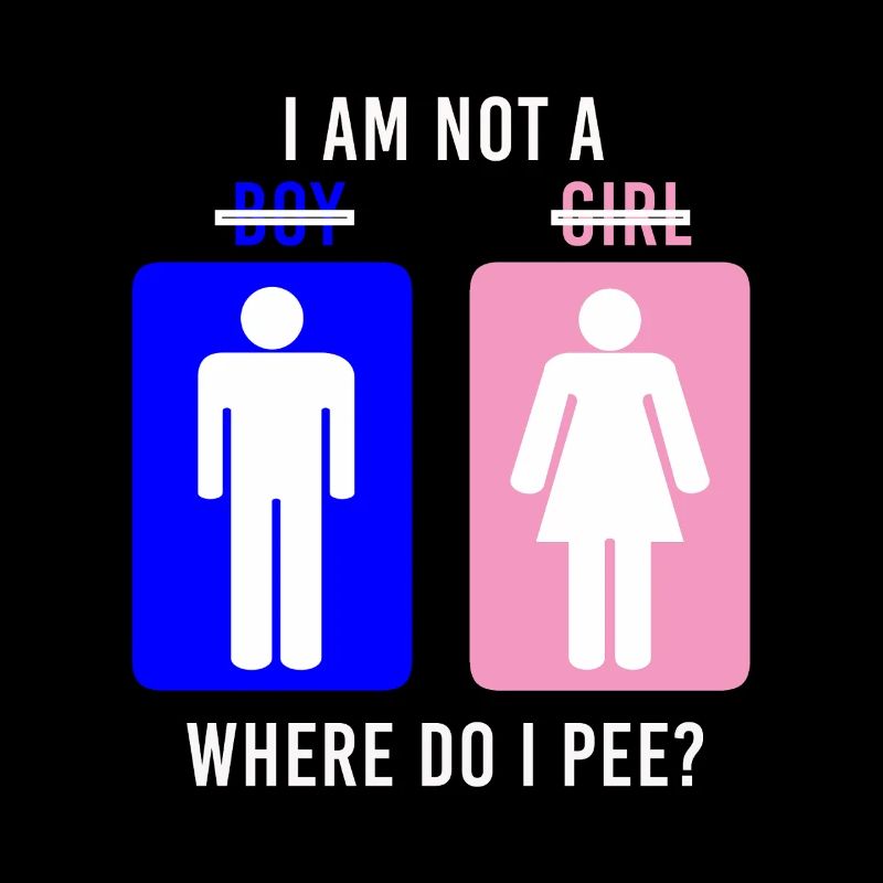 Non-Binary Where Do I Pee Gender Identity Graphic