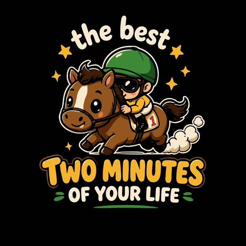 Course de sprint de chevaux de dessins animés