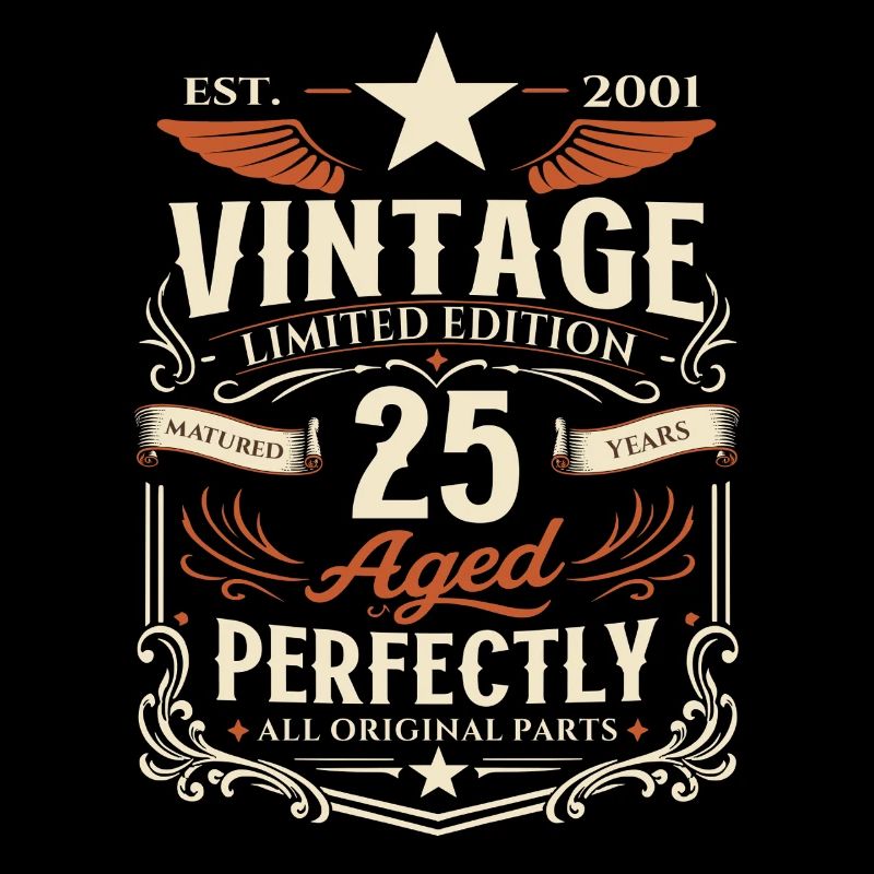 25. Geburtstag Geschenk 2001 Mann Vintage Retro