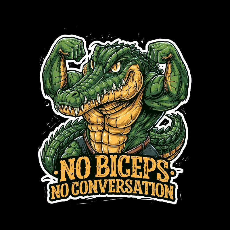 Sarcastic gym crocodile for men