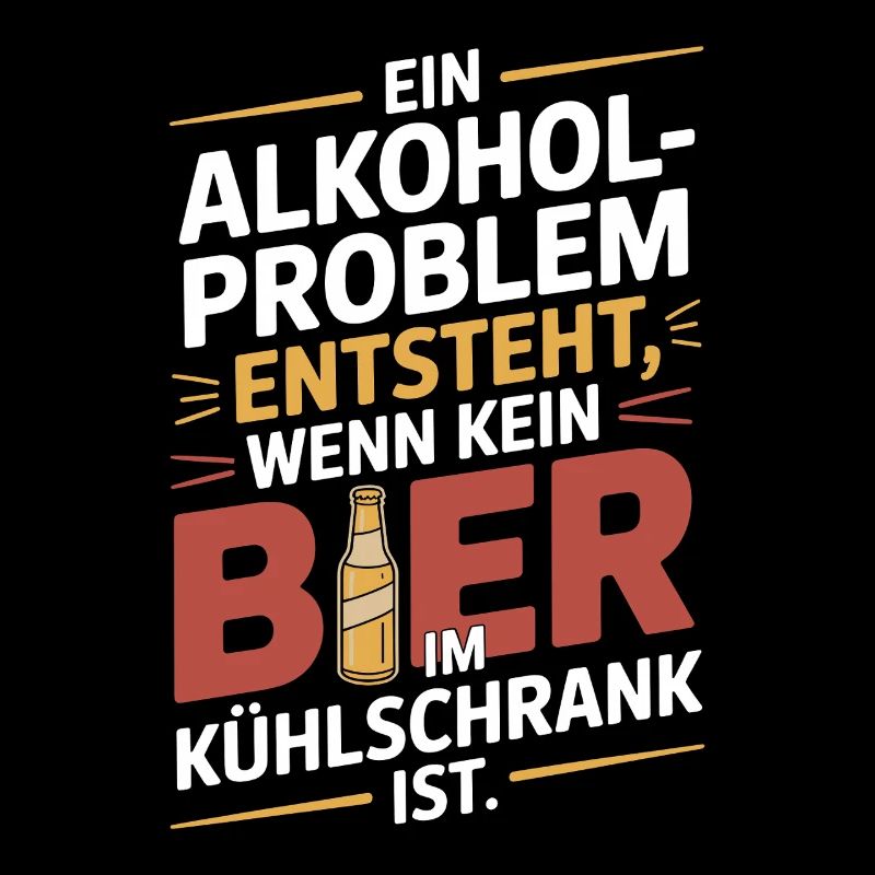 Bier Spruch Alkohol Problem Männerabend JGA Herren