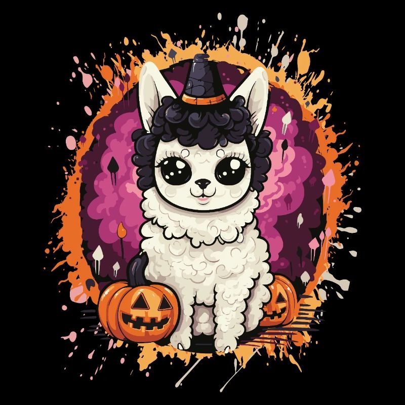 Llama Witch in Halloween Magic