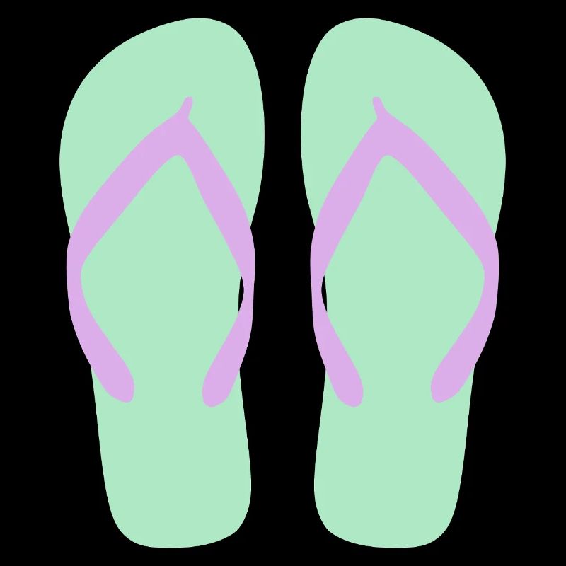 Mint Flip Flops Lavender Straps