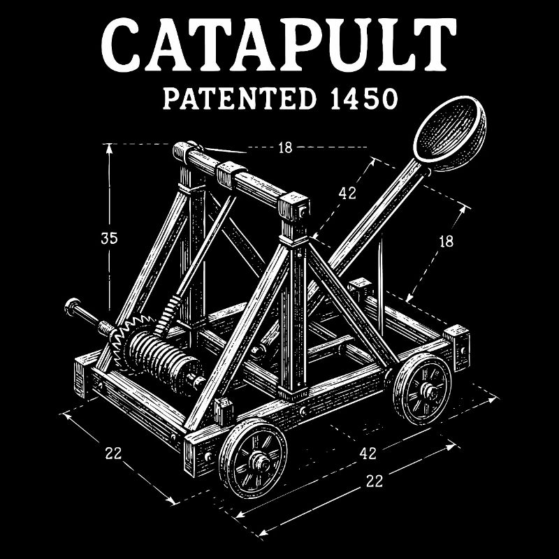 Conception de plan mécanique de catapulte