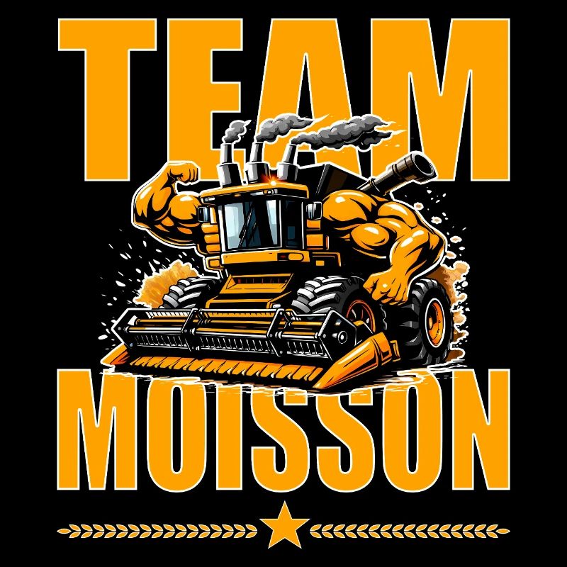Team moisson humour moissonneuse bodybuildée