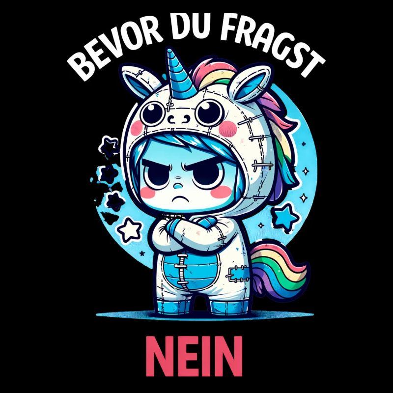 Bevor Du Fragst Nein Einhorn Design