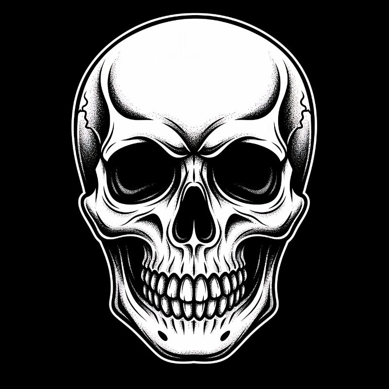 Skull Skull Horror Motif Gothic Biker