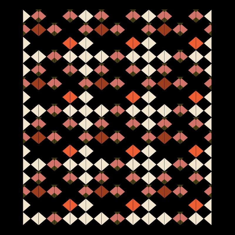 Geometric Diamond Quilt Pattern