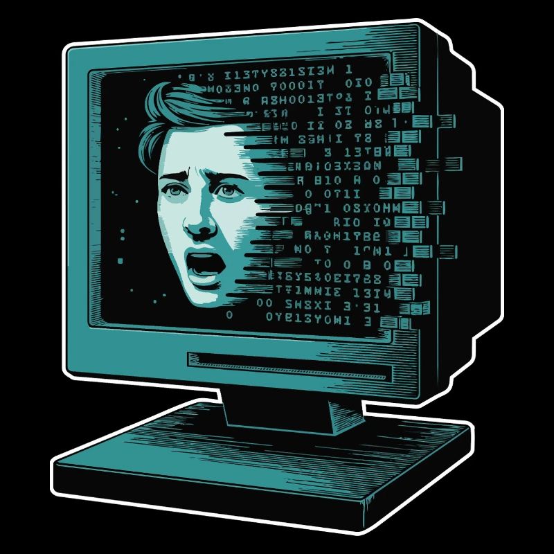 Retro Computer Terror Retroglitch AI