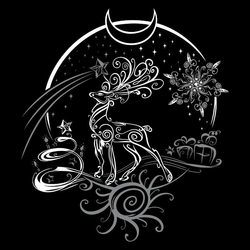 Deer Antler Christmas Yule Night