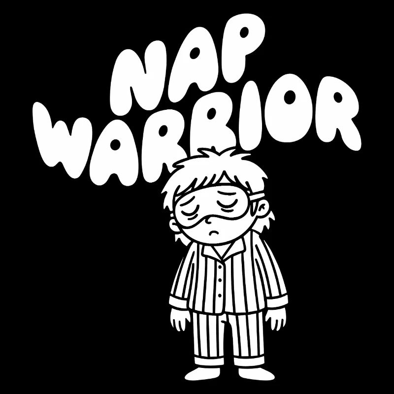 Nap Warrior Schlafheld Illustration