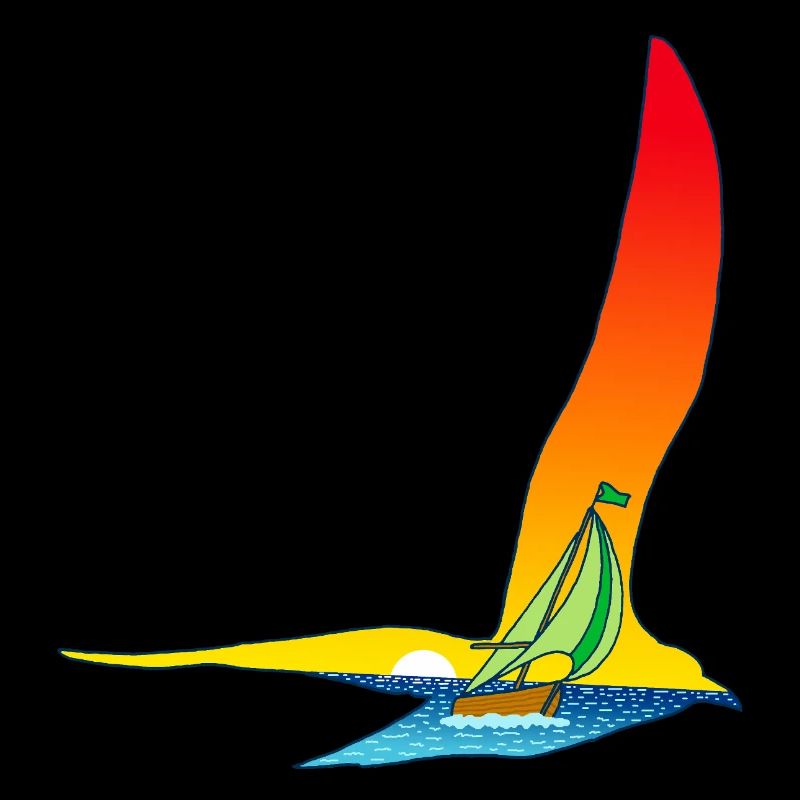 Der Vogel und das Segelboot