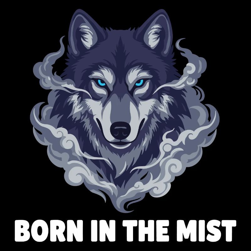 Nebelwolf : Wolfkopf dans la brume