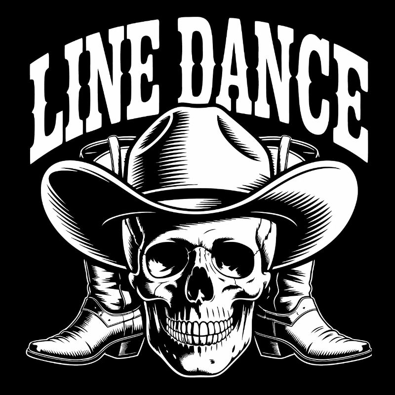 Line Dance Skull Western