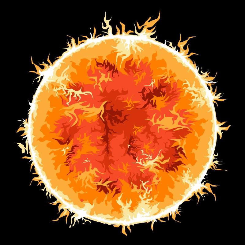 Boule De Feu, Soleil, Symbole, Été, Espace, Espace