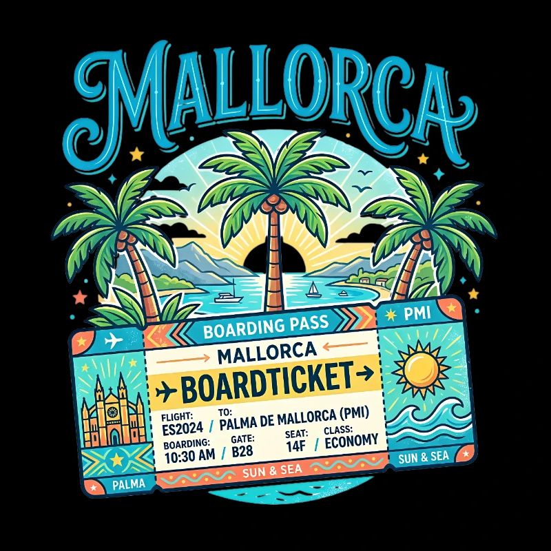 Mallorca Boarding Pass – Sommer Urlaub