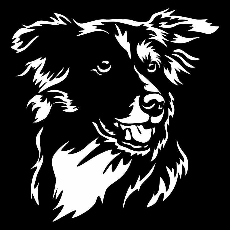 Border Collie Head "Black Edition"
