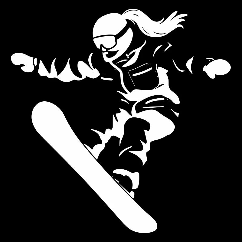 Female Snowboarder Drawing