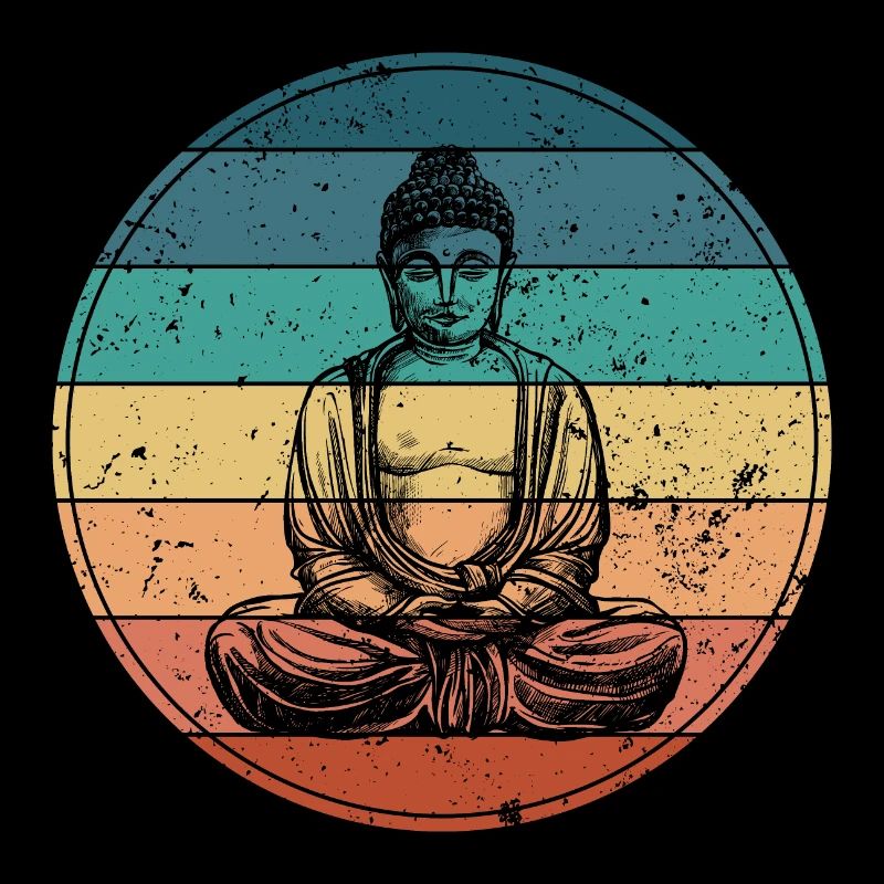 Buddha in der Regenbogen-Meditation